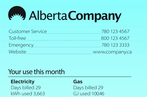 Thumbnail for sample small business utility bill