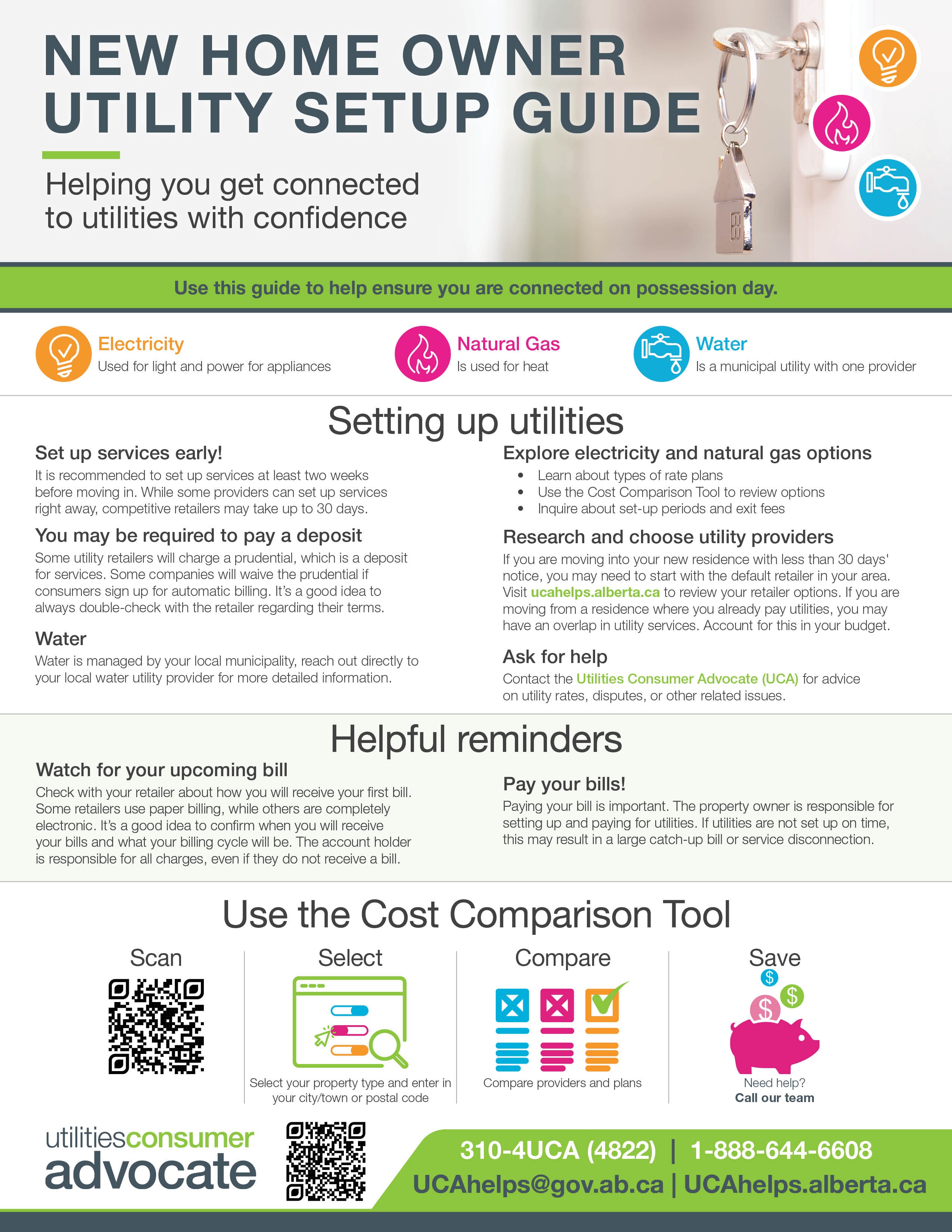 A guide for new home buyers to set up utilities.