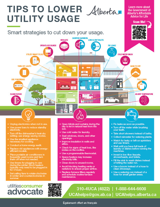 Tip sheet to help reduce utility usage.
