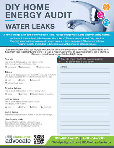 DIY home energy audit - water leaks